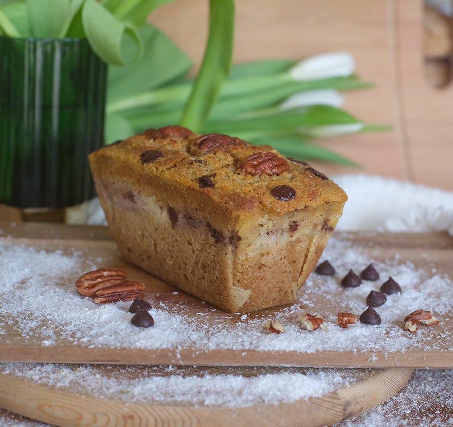 Chocolate Chip Pecan Coconut Kamut Cake